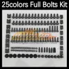 268PCS Complete MOTO Body Full Screws Kit For KAWASAKI NINJA ZX2R ZXR250 ZXR 250 2R ZX-2R 91 92 93 94 95 96 97 98 Motorcycle Fairing Bolts Windscreen Bolt Screw Nuts Nut Set