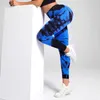 Yoga -outfit Tie Dye Sports leggings voor vrouwen Scrunch Butt Leggings Gedrukte workout panty's Push Up Yoga Pants Gym Fitness naadloze legging T230211