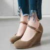 صندل Lihuamao slingback كعب النساء أسافين حزام الكاحل جولة أخمص القدمين ماري جين أحذية السيدات الكعب العالي مضخات الحفلات حذاء الرقص G230211