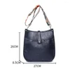 Evening Bags Vintage Crossbody PU Leather Handbag Guitar Strap Shoulder Messenger Bag Solid Color For Travel Daily Hobo Purse