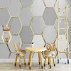 Обои Milofi 3D Custom Wallpaper Трехмерная шестиугольная мраморная фоновая стена