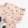 T-shirts Little maven 2022 T-shirt d'été en coton rose à pois, vêtements doux et confortables, nouveaux hauts à la mode pour enfants de 2 à 7 ans, T230209