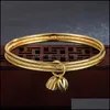 Bangle Three Lives Worlds Sier Bracelet Ladies Jewelry Birthday Gift For Girlfriend Lotus Flower Bud Drop Delivery Bracelets Dhc1N