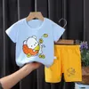 Ubranie Nowy styl Dwukęałem dla dzieci Zabezpieczenia Zwierzęta Miękkie lato oddychanie czyste bawełniane oneck Baby Unisex Kids Tshirt Pants