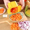 Utensili per frutta e verdura Tritatutto per verdure multifunzionale Patatine fritte Taglierina per uso domestico Pressione manuale Cipolla Dicer Cetriolo Patata Sl243M