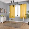 Rideau jaune géométrique coton lin rideaux Style nordique pour salon chambre fenêtre drapé traitement décoration de la maison