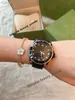 Toppens klockor 40mm Swiss Eta Quartz Movement Watch Luxury Rubber Strap Black Ceramic Waterproof Watch