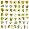 50Pcs sunflower Stickers inspirational plant flower Graffiti Kids Toy Skateboard car Motorcycle Bicycle Sticker Decals Wholesale