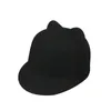 Ball Caps Pure wool hat baseball caps short eaves equestrian cap ms bear ear 230211