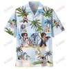 Mäns avslappnade skjortor strand hawaiian fritid halloween skalle hawaii 3d tryck mens färgglad kort ärm skjorta streetwear mode vetement