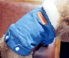 Hundkläder Winter Jacket valpkläder husdjur kläder denimrock jeans kostym för chihuahua poodle bichon kläder 30 230211