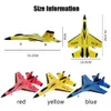 Aircraft électrique / RC FX-620 SU-35 2,4G Remote Control Fighter Glider Airplane Epp mousse Toys RC Plane Kids Gift 230210