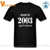 Men's T Shirts Made In 2003 T-Shirt Birthday Aged To Perfection Present Vintage Funny Mens Gift Cool Boys Short Sleeves Shirt