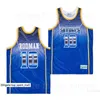 Moive Fruytful Saynges of David #10 Dennis Rodman Jersey Men Breathable For Sport Fans HipHop Pure Cotton Shirt Team Color Blue Away Excellent