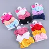 Accessoires pour cheveux Bandeau en nylon pour enfants Donut Bandeau pour bébé SetBowknot pour filles doux et élastique