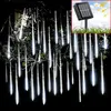 Strings Tube Solar Meteoor Douche Regen LED STRING Lichten voor Outdoor Street Garland Jaar Wedding Kerstboom Decorationsled