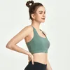 Active Shirts SABOLAY Cross Beautiful Back Yoga Wear Vest Shockproof Sports Underwear Gathered Fitness Running Bra European And American