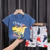 Kleding Nieuwe stijl Tweede stuk kinderen Sets cartoon dieren Zachte zomer ademend puur katoenen op Baby unisex Kids T -shirt broek