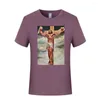 Mannen t shirts spier Jezus Christus klassiek t-shirt mannen kruisen paashemd mannelijk oversized digitaal festival t-shirts homme