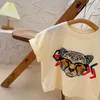 T-shirts 2022 été nouveaux enfants dessin animé t-shirt garçons filles tigre coton bébé à manches courtes t-shirt enfants décontracté t-shirt vêtements T230209