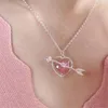 CHOKER KPOP PINK ЦИРКОН Кристаллическое сердце