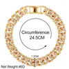 Ankjes Flatfoosie Hip Hop Cuban Link Anklet Groothandel sieraden voor vrouwen Iced Bling Rhinestone Barefoot Sandals Foot