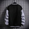 Herrjackor ungdomstrend college bär hösten hip hop casual baseball coat smal fit unisex enhetlig bombplan för 230211