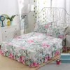 Bed Skirt Fashion Soft Sanding Bedspread Anti-skip Wedding Bed skirt Queen King Size No Pilling Fitted Sheet Cover Double Layer Bed Cover 230211