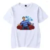 Мужские рубашки T Roomts Blue's Big City Adventure Movie 2023 Cartoon Crewneck Комочнее футболка с коротким рукавом мужчина женская футболка Harajuku Streetwear смешно