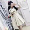 Women's Trench Coats Women Windbreaker Trench Spring Autumn Beige British Coat Slim Solid Color 230211