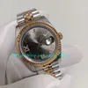 20 montres de taille moyenne de style avec boîte pour dames hommes 36mm or rose cannelé lunette diamant cadran femmes bracelet femmes automatique mécanique montre dame