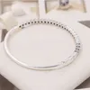 Bracciale rigido Twinkling Forever per Pandora Autentici gioielli da sposa in argento sterling per le donne Bracciali di fidanzamento con diamanti CZ con cofanetto originale