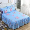 Spódnica łóżka łóżka ślubne 3pcs spódnica do łóżka z poduszką 2PCS Pillowass Mattress Cover Full Queen King Size Arkus 230211