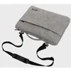 Bortkörningar PU Laptop Sleeve Protective Shoulder Bag Carrying Fall 121416in Computer Notebook Business stuffsäker handväska 230211