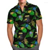 Mäns casual skjortor strand hawaiian fritidsmotor hawaii kemis 3d tryck herr färgglad kort ärm skjorta streetwear mode vetement homme