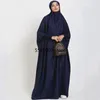 Abbigliamento etnico Jilbab Abaya per le donne Abito da preghiera musulmano in un pezzo Khimar Hijab Ramadan Copertura completa in testa Abaya Dubai Turchia Islam