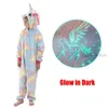 Pajamas Glow In Dark Kigurumi Anime Winter Jumpsuit Kids Pajamas for Children Girls Sleepwear Baby Boys Onesie Hooded Unicorn Overalls 230210