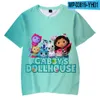 T-shirts 2022 Été Kawaii Mignon Gabbys Doll House T-shirt Enfants Coloré 3D T-shrit Filles Manches Courtes T-shirt Femme Raper Style Top T230209