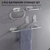 Accessorio per bagno set hardware in acciaio inossidabile gancio barra a portata di pista scaffale porta tessuto di carta spazzolino accessori per il bagno