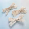 Sweet Lace Bowknot Ribbon Hair Clips For Cute Girls Handmade Hairpin Boutique Barrettes Headwear Kids Hair Accessories 1578