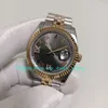 20 montres de taille moyenne de style avec boîte pour dames hommes 36mm or rose cannelé lunette diamant cadran femmes bracelet femmes automatique mécanique montre dame