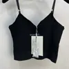 23 SS Cotton Breat T-shit T-shit Dames Dames met letterpatroon Vrouw Casual Milaan Runway Designer Crop Top T-shirt Slip Vest Kleding High End pullovers Camisole