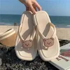 Slippers Outdoor Beach People Slippers Couple Bathroom Sandals Non-slip Comfortable Season Shoes Cute Bear Women's Beach Sandals G230210