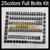 268pcs kit de parafusos completos parafusos de moto para Suzuki Sv650s Sv1000s SV 650S 1000S 2000 2001 2002 2003 04 05 06 07 Parafusos de motocicleta parafusos