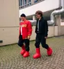 2023 nouvelle annonce MSCHF hommes femmes bottes de pluie concepteurs grande botte rouge fond épais chaussons antidérapants plate-forme en caoutchouc chausson mode Astro garçon taille 35-46 Gw4