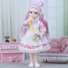 Dolls 12 Inch BJD Doll 22 Movable Joints 1/6 Makeup Dress Up Color 3D Big Eyeball Dolls with Fashion Clothes for Girls DIY Toy 230210