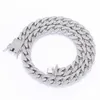 Herren-Halskette mit 13-mm-Streifen, CUBAN CHAIN, Punkrock, Modetrend, Legierung, volle Halskette