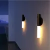 목재 LED 야간 조명 자기 휴대용 USB 충전식 침실 램프 모션 센서 스마트 계단 조명