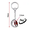 Nyckelringar Sharingan Eye Anime KeyChain Accessories Uchiha Sasuke Kakashi Rotating Moon Pendant Metal Key Ring Key Chains For Women Jewelry G230210