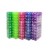 100pcs/set 6 taraflı zar oyuncakları 12mm şeffaf isteğe bağlı renk akrilik yuvarlak kenarlar masa tahtası oyunları için zarlar partisi dnd mtg